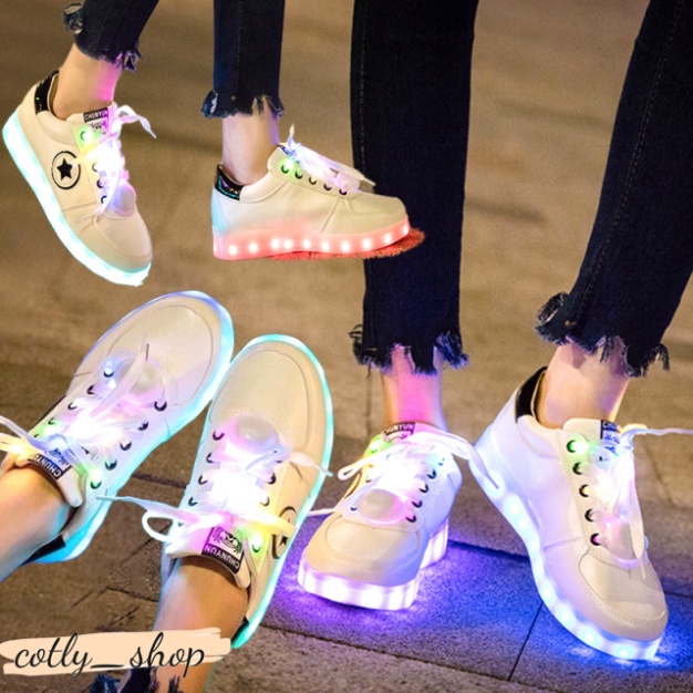 Giày chiếu sáng ngôi sao sáng giới tính 8 cách thức Sáng đổi mới Màu.Giày Sport đèn LED ch