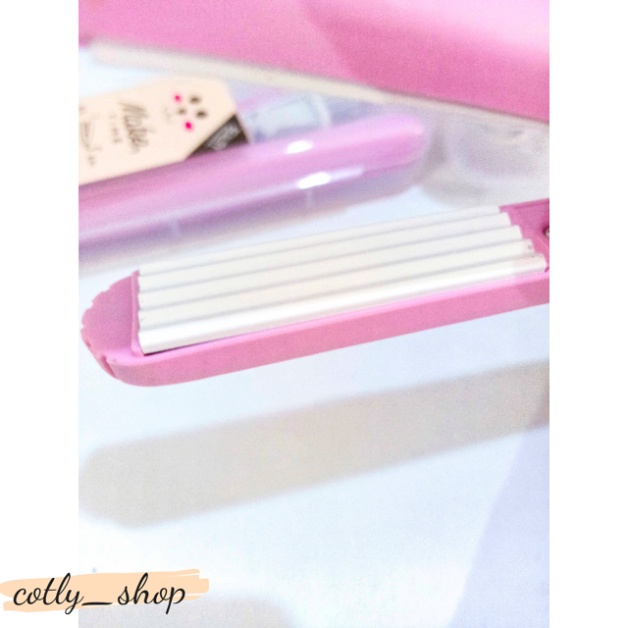 Máy dập xù máy tạo nếp tóc mini tiện nghi Đi Phượt hàng chuẩn đẹp máy là tóc máy làm xoăn