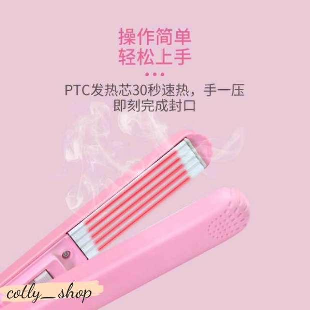 Máy dập xù máy tạo nếp tóc mini tiện nghi Đi Phượt hàng chuẩn đẹp máy là tóc máy làm xoăn