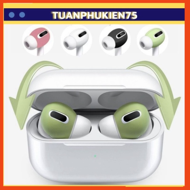 Đệm Tai Nghe Pro - Bộ 2 Nút Cao Su Silicon Siêu Mỏng Bọc Tai Nghe Bluetooth Pro Đóng Được Nắp Dock - Tuanphukien75 -PKTN