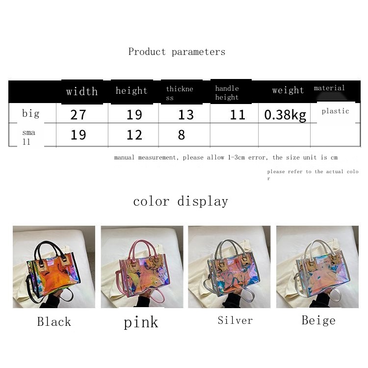 Boyato Túi Đeo Chéo Vai jelly Màu laser Trong Suốt Đơn Giản Thời Trang Mùa Hè 2023 Mới Dành Cho Bạn Nữ