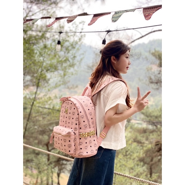 Balo Thời Trang M-0-M Nam Nữ Balo Da PU Chống nước cao cấp size 40cm đựng vừa lapptopp