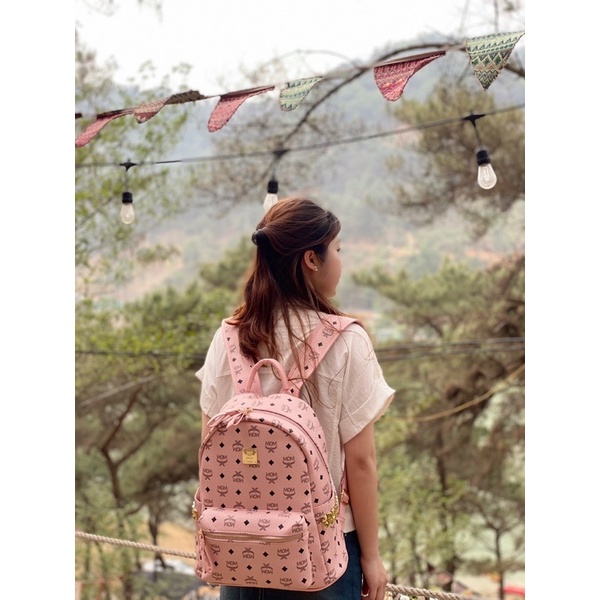 Balo Thời Trang M-0-M Nam Nữ Balo Da PU Chống nước cao cấp size 40cm đựng vừa lapptopp