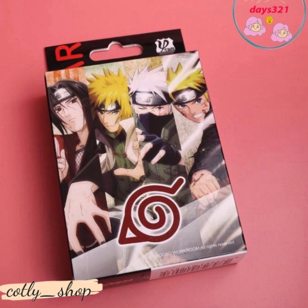 Bộ bài tú lơ khơ Naruto 54 ảnh sự khác biệt in ấn hình anime manga cuộc chiến LÀNG LÁ