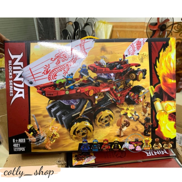 Bán LEGO Ninjago Land Bounty Pack 61029 4021 Cỗ Xe Tăng Sa Mạc của những Ninja 1272 tỉ mỉ miếng ghép to
