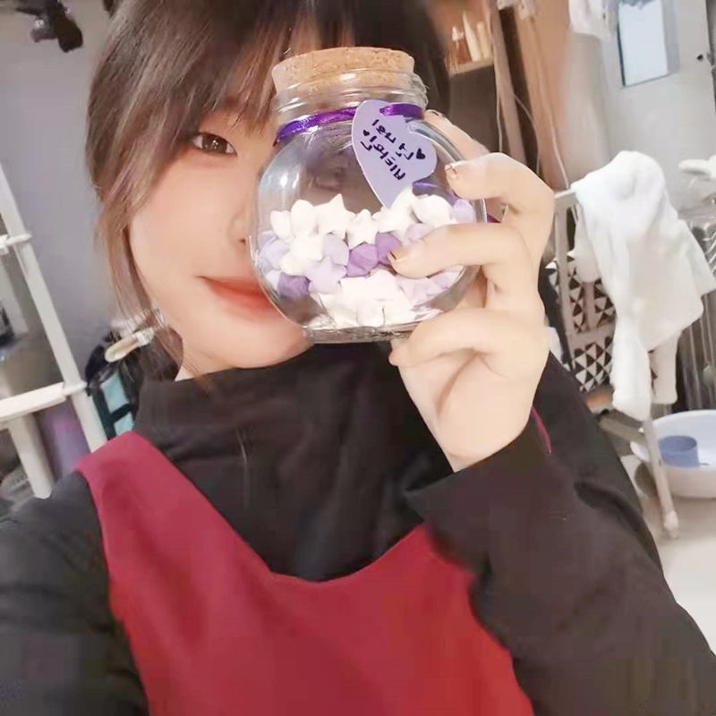 Lọ Điều Ước 520 Chai Thủy Tinh Đựng Ngôi Sao Có Đèn LED❧4.29