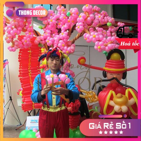 Bong bóng dài màu pastel vặn tạo hình con vật, cây cỏ..., Bóng bay trang trí sinh nhật
