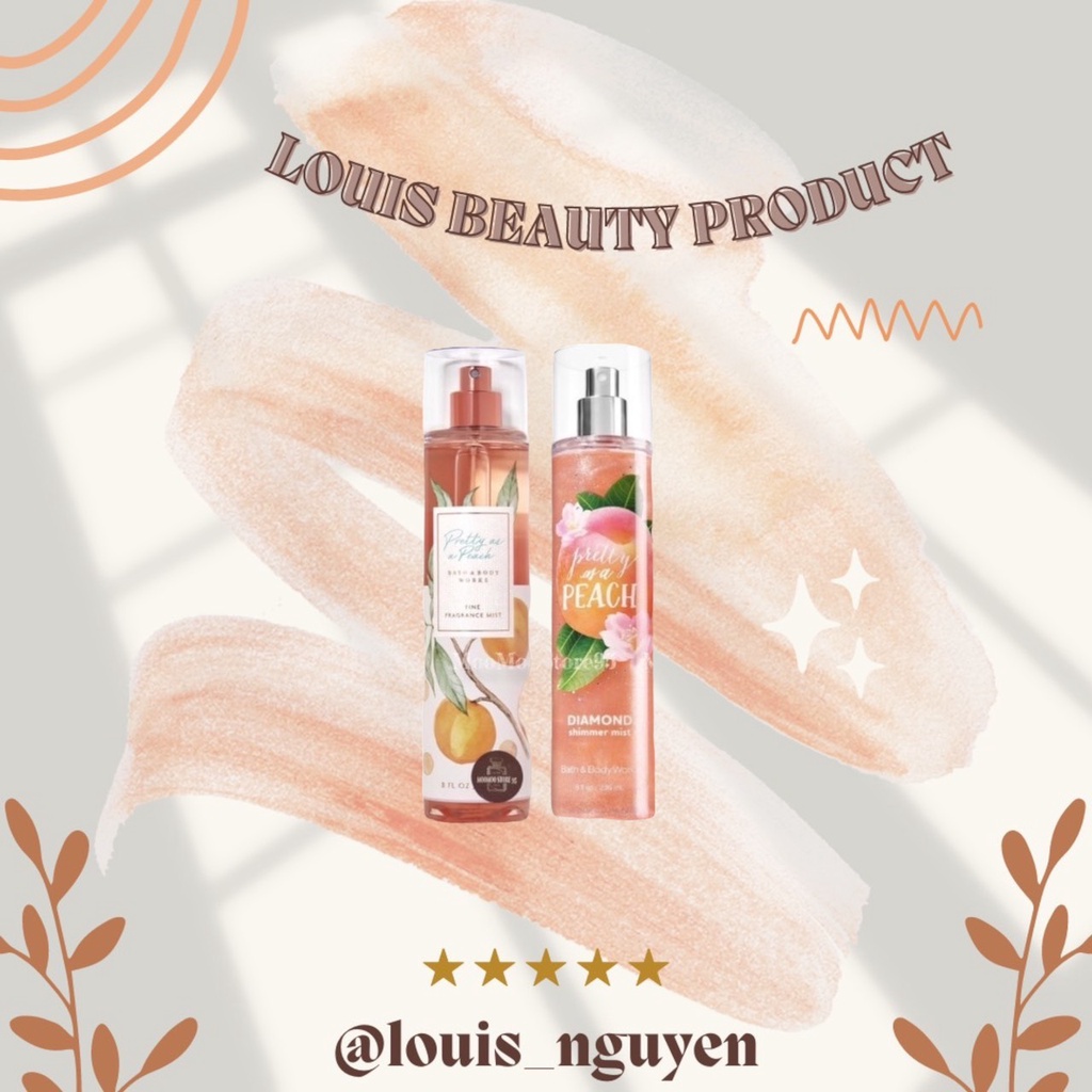 Xịt toàn thân Body Mist Bath & Body Works - Pretty As A Peach