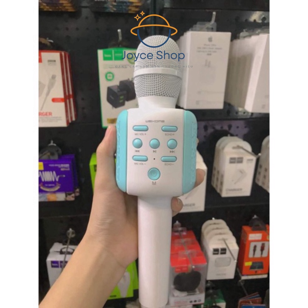 Mic karaoke xịn WK D23 kết nối bluetooth tương trợ ghi âm JoyceShop.01