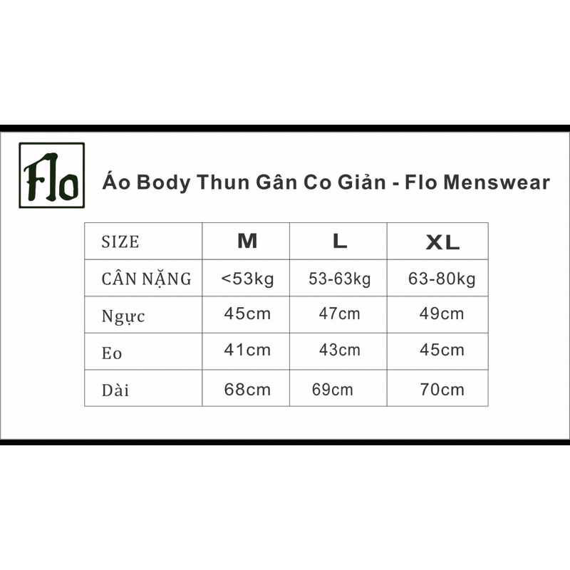 Áo body thun gân FLO MENSWEAR ver1, áo sọc gân chất thun lạnh form tôn dáng