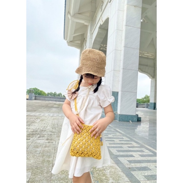 Túi xách macrame cho trẻ và người lớn điều chỉnh được dây quai đã gồm túi lót vải