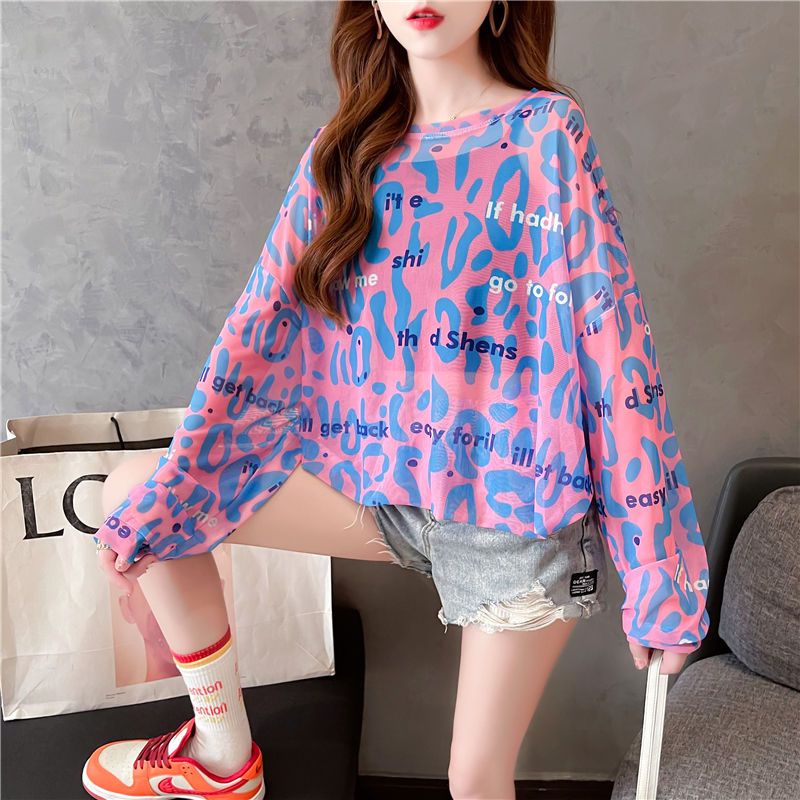 Áo Thun Lưới Mỏng Tay Dài Chống Nắng Mùa Hè Phong Cách Mới Bán Chạy Dễ Phối Đồ Cho Nữ