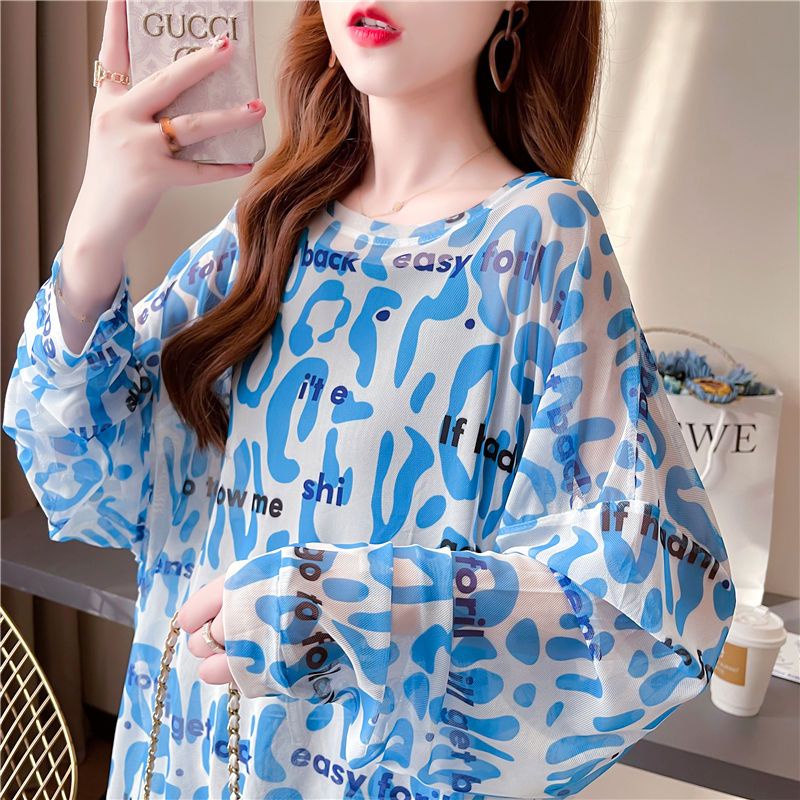 Áo Thun Lưới Mỏng Tay Dài Chống Nắng Mùa Hè Phong Cách Mới Bán Chạy Dễ Phối Đồ Cho Nữ