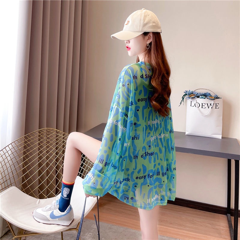 Áo Thun Lưới Mỏng Tay Dài Chống Nắng Mùa Hè Phong Cách Mới Bán Chạy Dễ Phối Đồ Cho Nữ