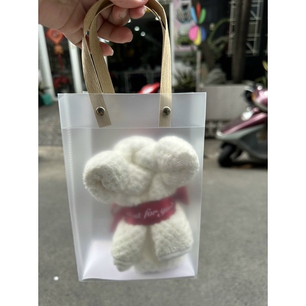 KHĂN HÀN QUỐC HÌNH CON GẤU KÈM TÚI XÁCH SIÊU ĐẸP