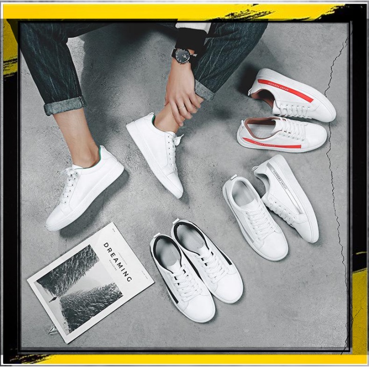 ♥ SHOES ♥ Giày sneaker nam G4 ( 4 mầu ) chất Da phong cách trẻ trung năng động buộc dây đi học đi chơi thoáng khí xả kh