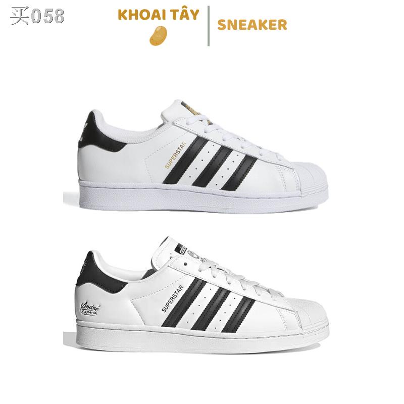【2023】◑☫Giày Adidas Superstar André Saraiva Chalk White Black - Thể Thao Mũi Sò Classic Màu Trắng Sọc Đen Full Box