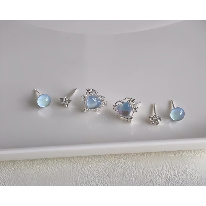 Set bông tai đá galaxy xinh xắn