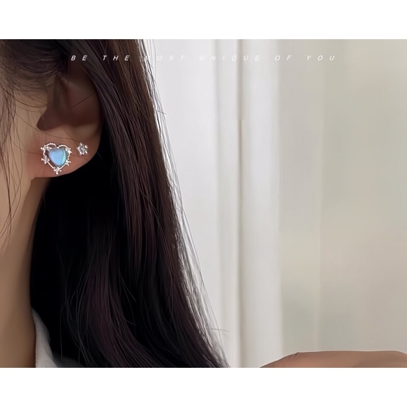 Set bông tai đá galaxy xinh xắn