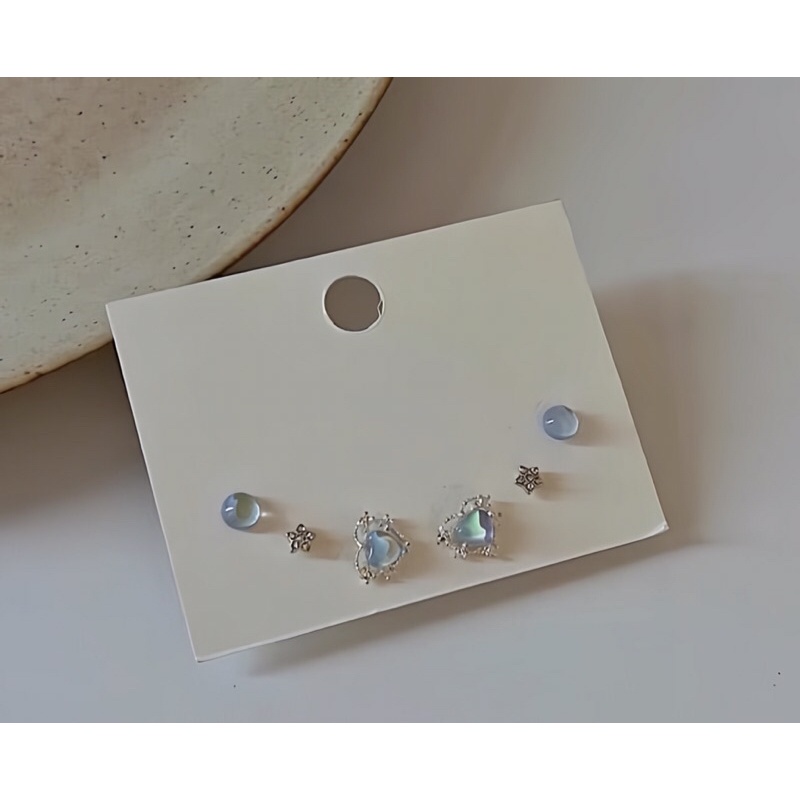 Set bông tai đá galaxy xinh xắn