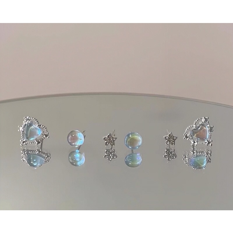 Set bông tai đá galaxy xinh xắn