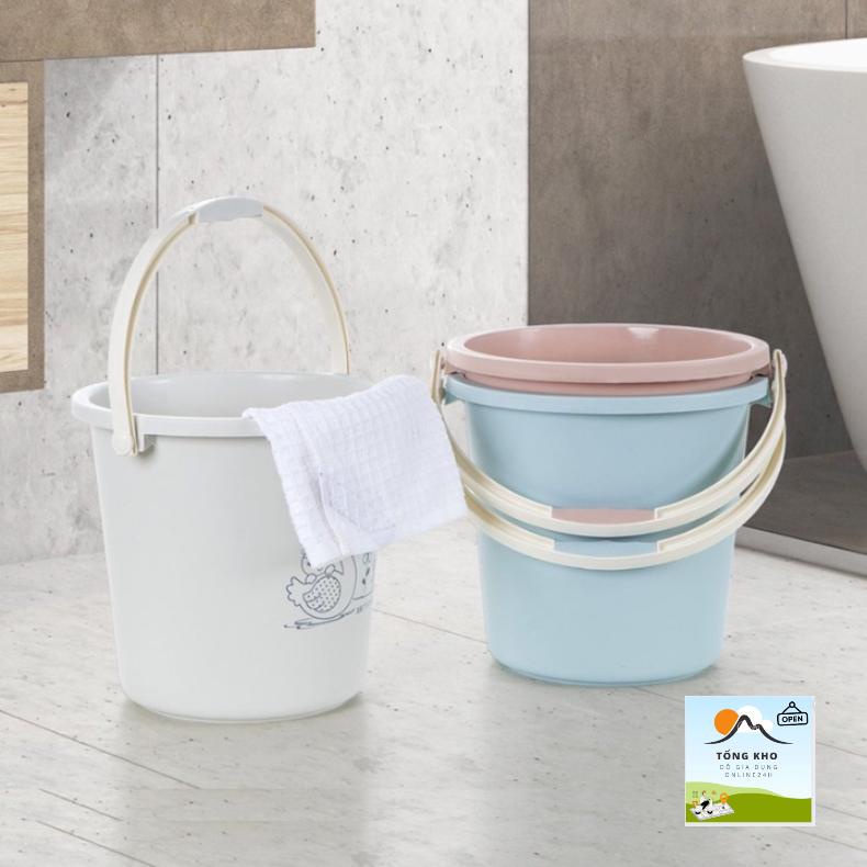 Xô nhựa Hokori Việt Nhật 6L, 11L tông màu pastel xinh xắn, độ bền cao- Dùng để đựng nước, gạo, trái cây,.. 5211-5212