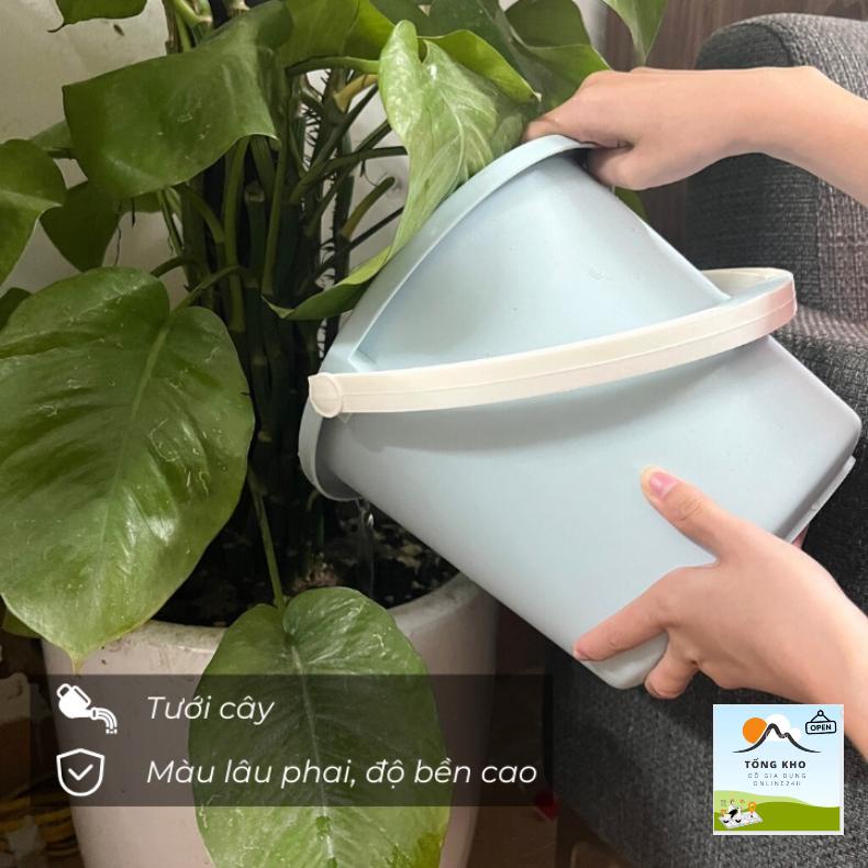 Xô nhựa Hokori Việt Nhật 6L, 11L tông màu pastel xinh xắn, độ bền cao- Dùng để đựng nước, gạo, trái cây,.. 5211-5212