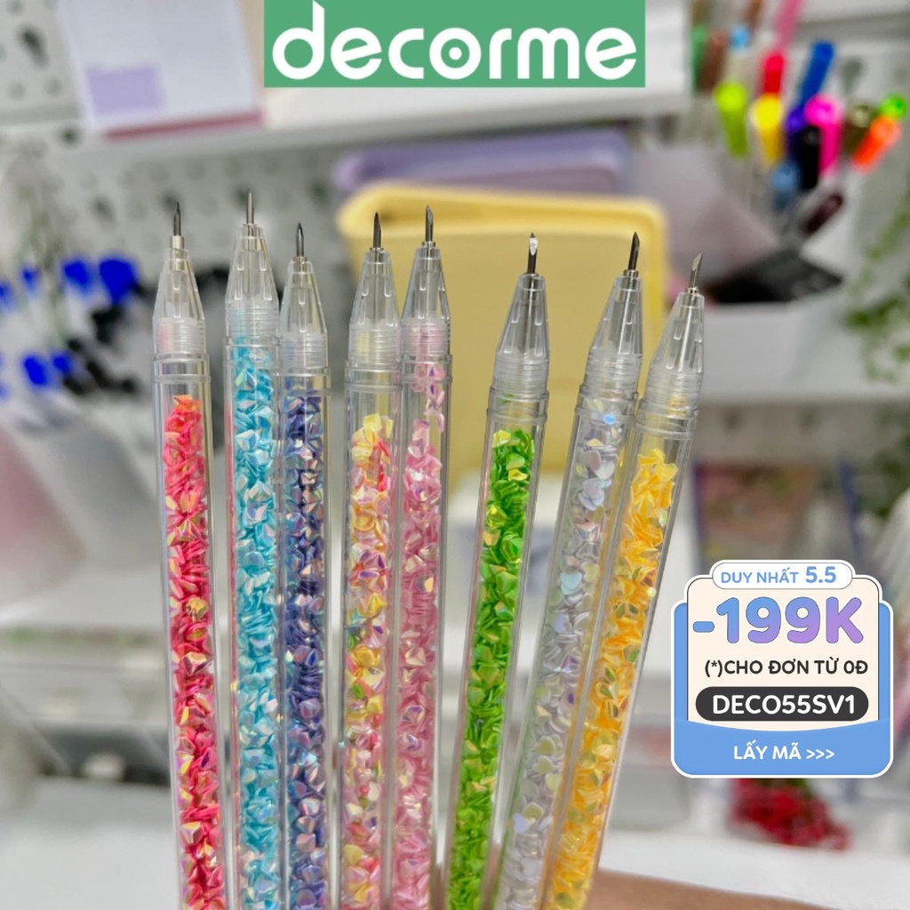 Dao rọc giấy DecorMe bút dao tỉa sticker washi bút dao trổ dùng rọc giấy, cắt tỉa, unboxing dụng cụ văn phòng phẩm