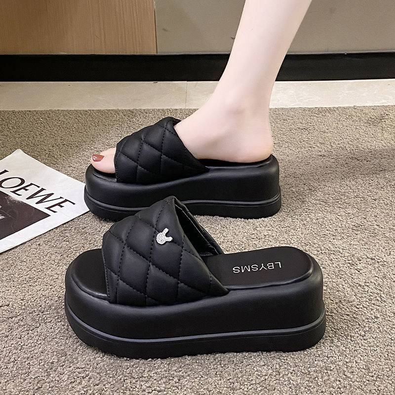Dép lê đế dày thời trang mẫu mới 2023 nữ đi bên ngoài