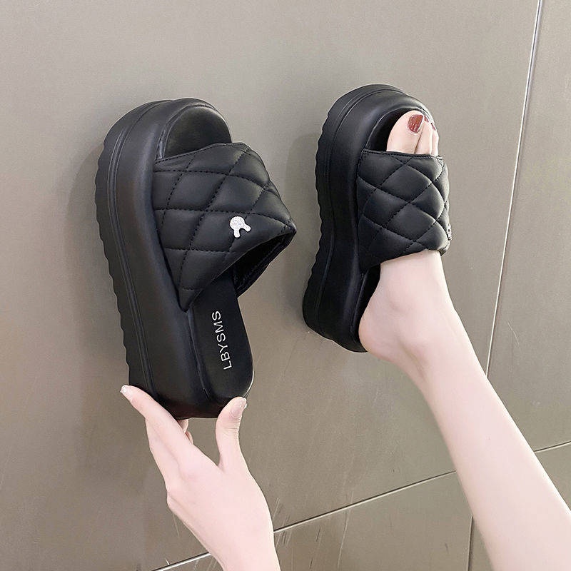 Dép lê đế dày thời trang mẫu mới 2023 nữ đi bên ngoài