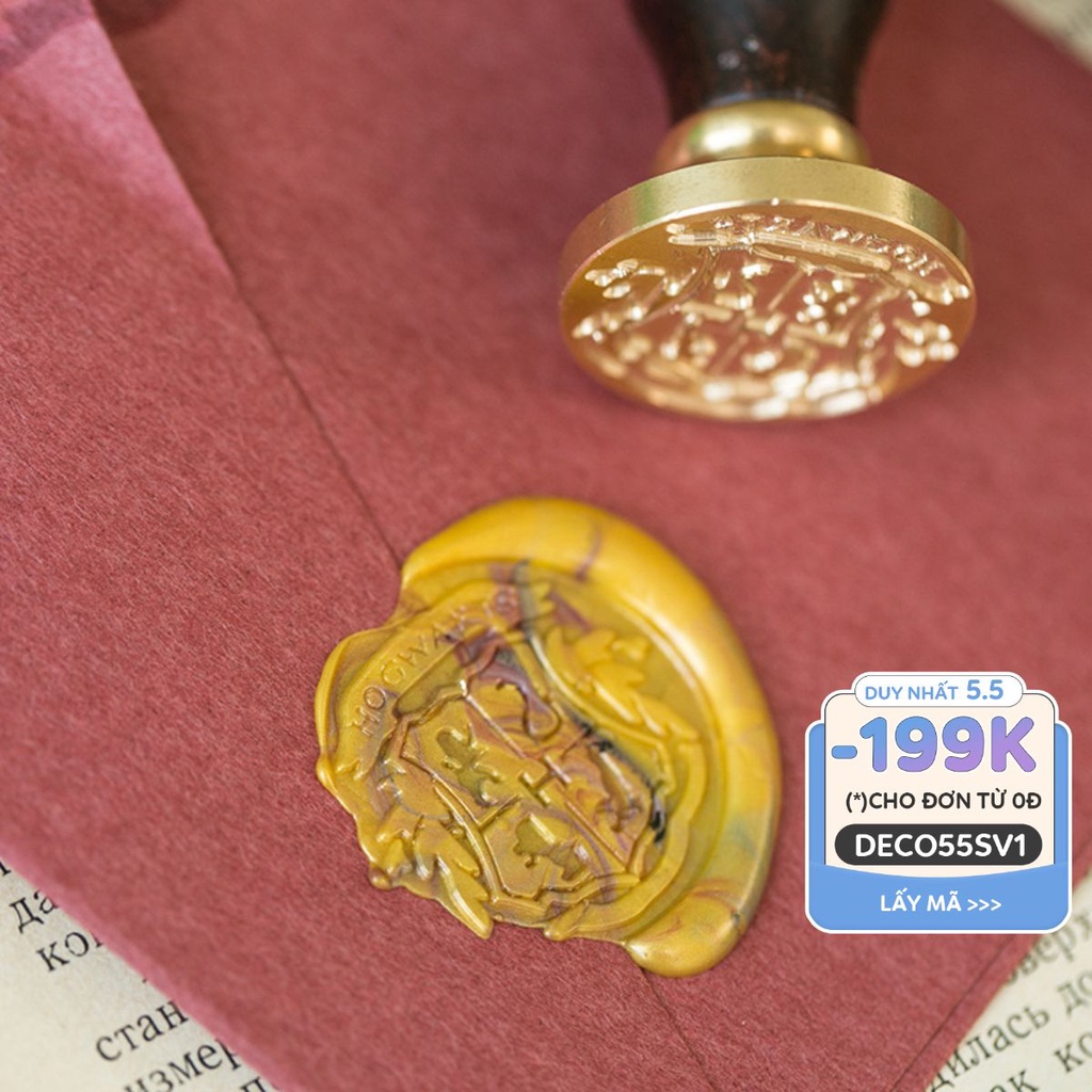 Dấu sáp niêm phong LETTER DecorMe seal stamp (có kèm cán gỗ)