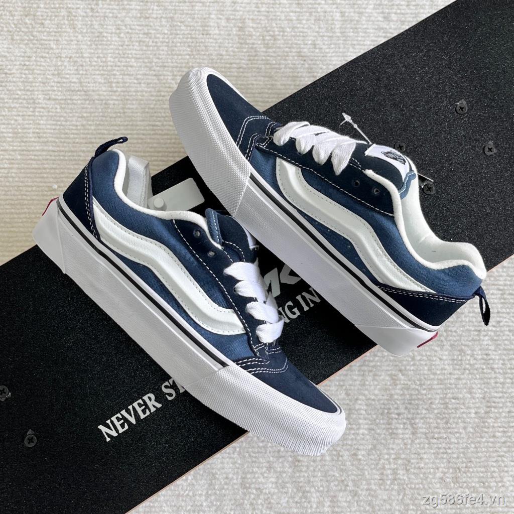 Giày Thể Thao Vans Knu Skool Bánh Mì Cổ Thấp Chống Trượt Chống Mài Mòn Phong Cách Vintage Mỹ Thường Ngày Thời Trang Thường Ngày Cho Nam Và Nữ