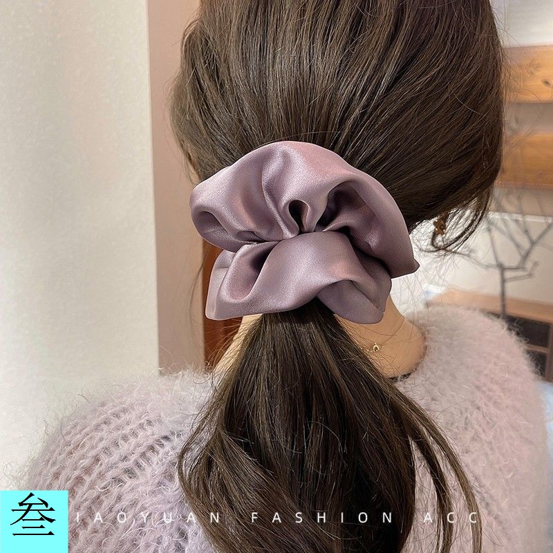 Dây Buộc Tóc Cao Su Satin Không Đường May Hình Chú Heo Thời Trang Mùa Hè Dành Cho Nữ