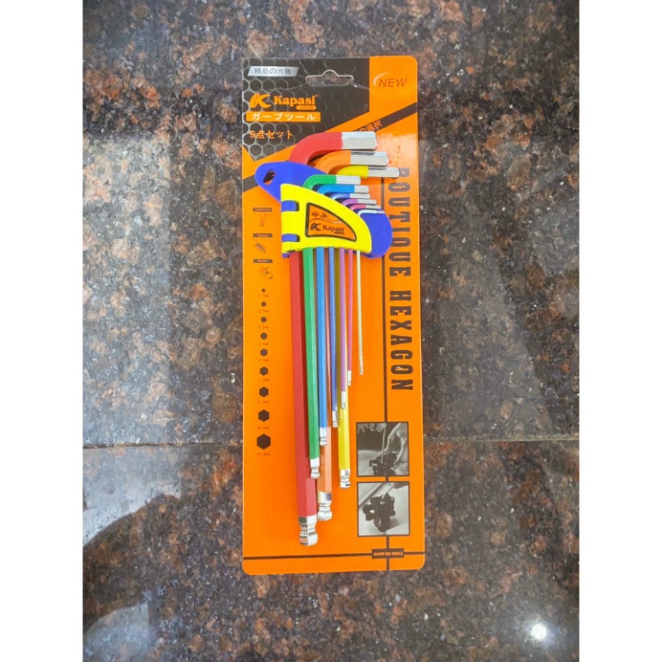 Bộ Lục Giác hoa thị chính hãng Kabusi 9 Cây cao cấp