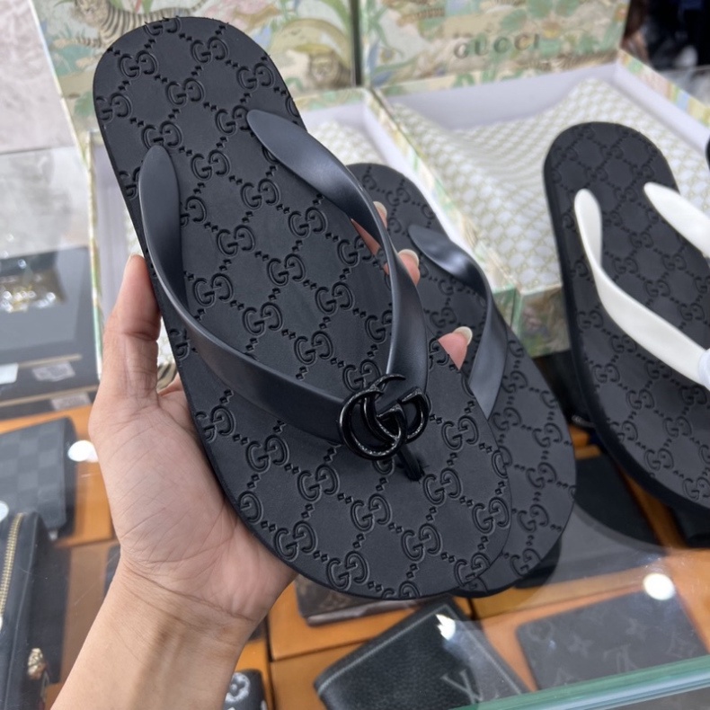 Tông dập vân cao cấp full box - Dép nam vân chìm siêu nét