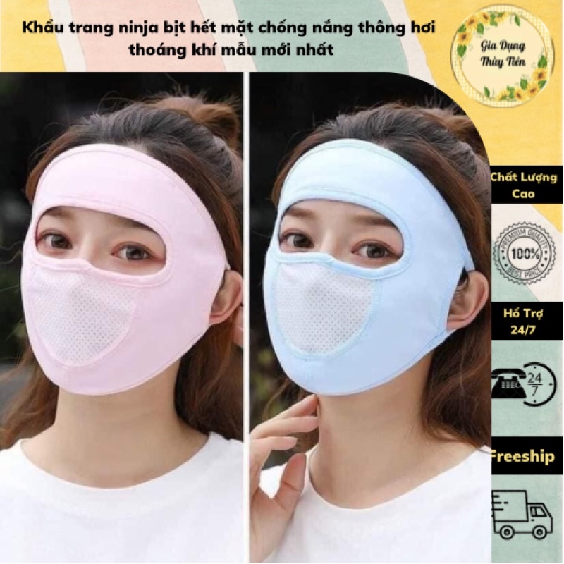 Khẩu trang ninja bịt hết mặt chống nắng thông hơi thoáng khí mẫu mới nhất