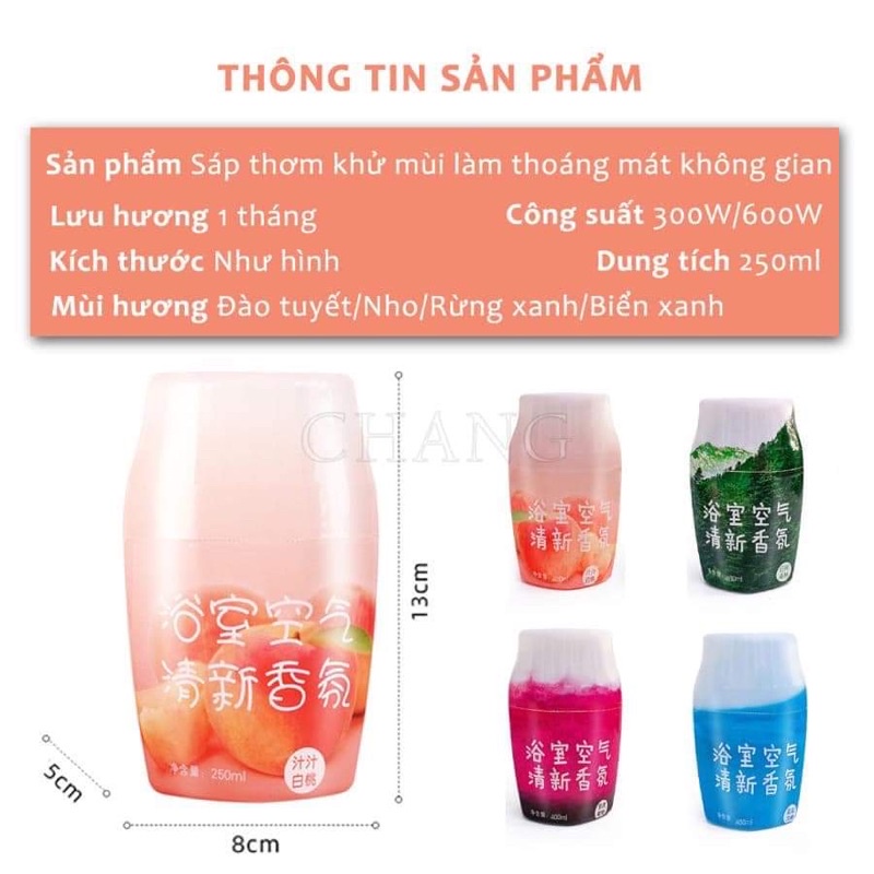 Sáp thơm phòng, nhà vệ sinh, ô tô dạng nước, nước hoa khử mùi nấm mốc hương thơm dịu nhẹ