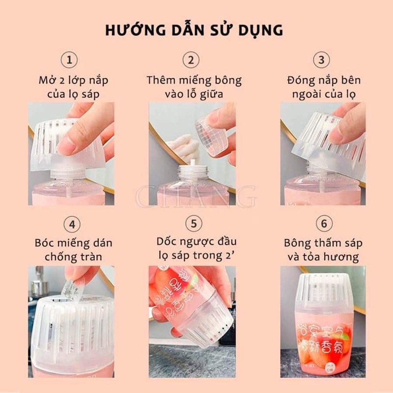 Sáp thơm phòng, nhà vệ sinh, ô tô dạng nước, nước hoa khử mùi nấm mốc hương thơm dịu nhẹ
