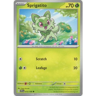 Thẻ Bài Pokemon Sprigatito - 013/198 - Common