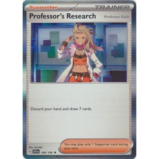 Thẻ Bài Pokemon Professor's Research (Professor Sada) - 189/198 - Holo Rare