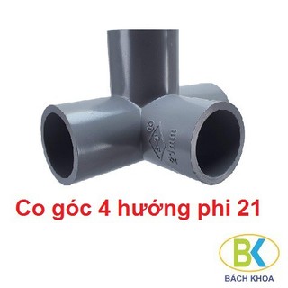 Co góc 4 hướng phi 21 -27-34 mm (ST)