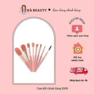 Bộ cọ trang điểm mini 8 món long mềm mịn chính hãng
