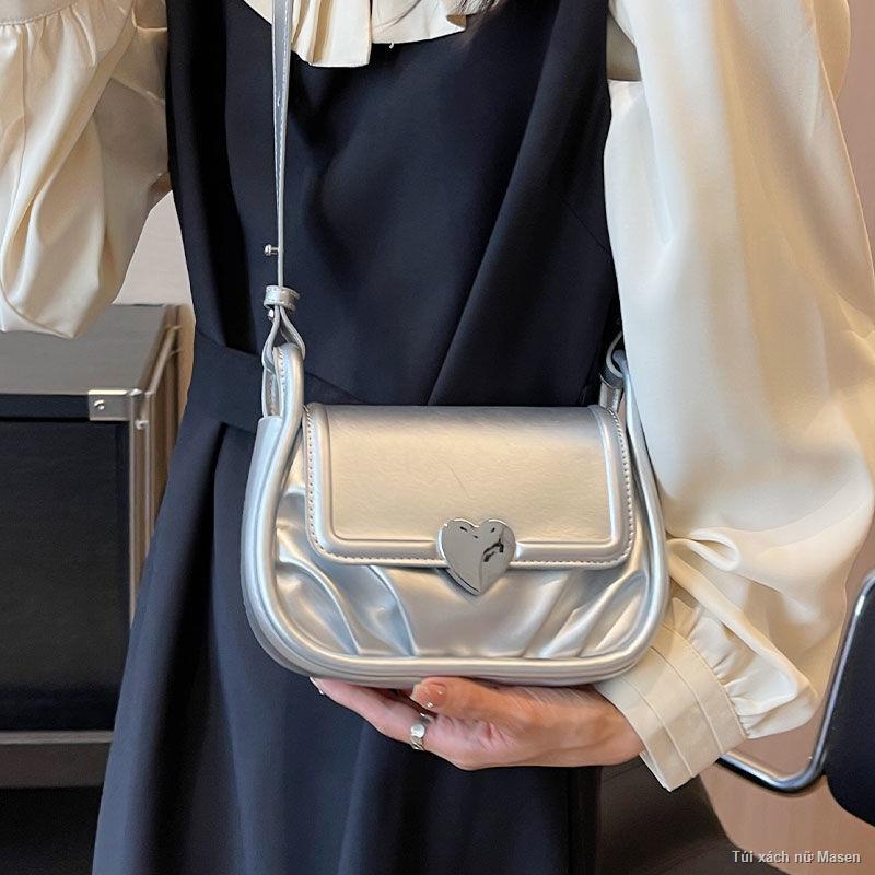 Túi đeo sát nách màu bạc thời trang INS túi vuông nhỏ phù hợp túi xách nữ túi xách nữ🌸HÀNG CÓ SẴN🍭