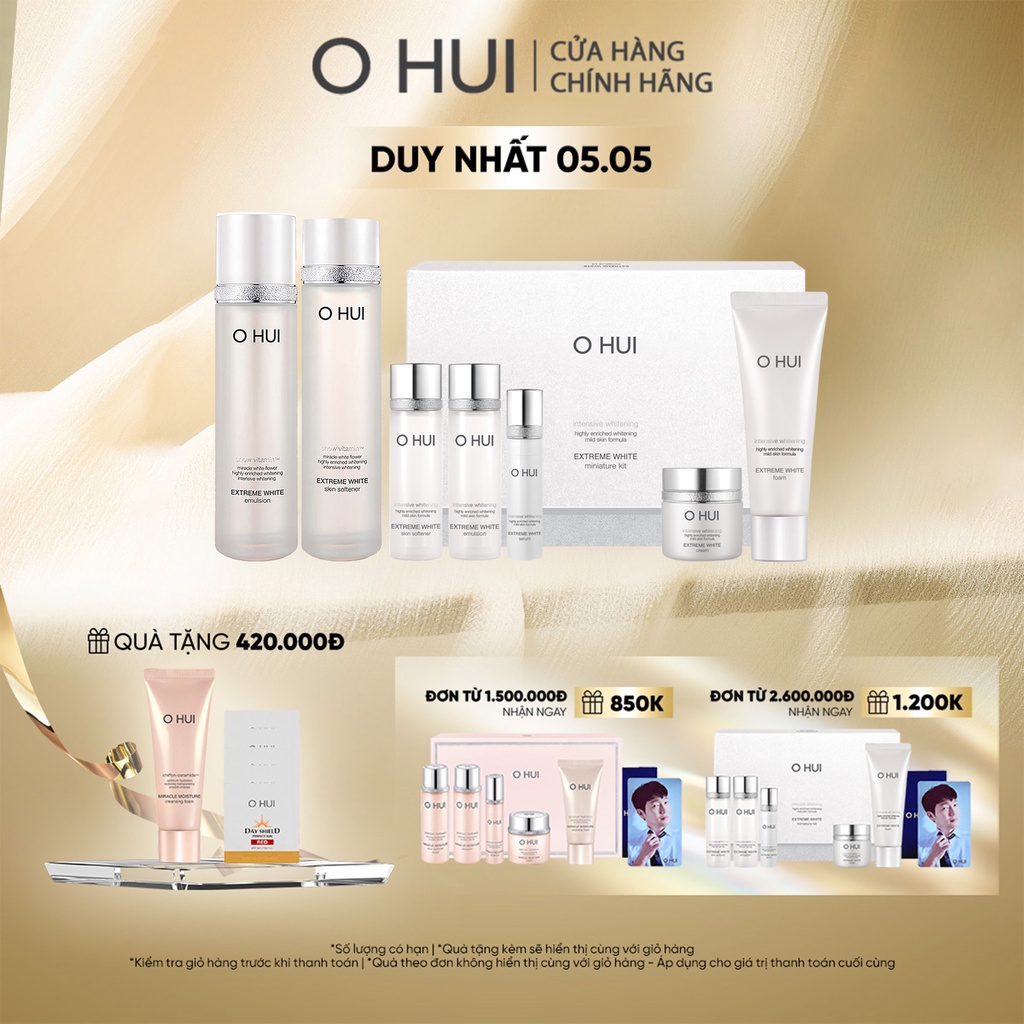 Bộ cân bằng dưỡng trắng da OHUI Extreme White 7pcs Set