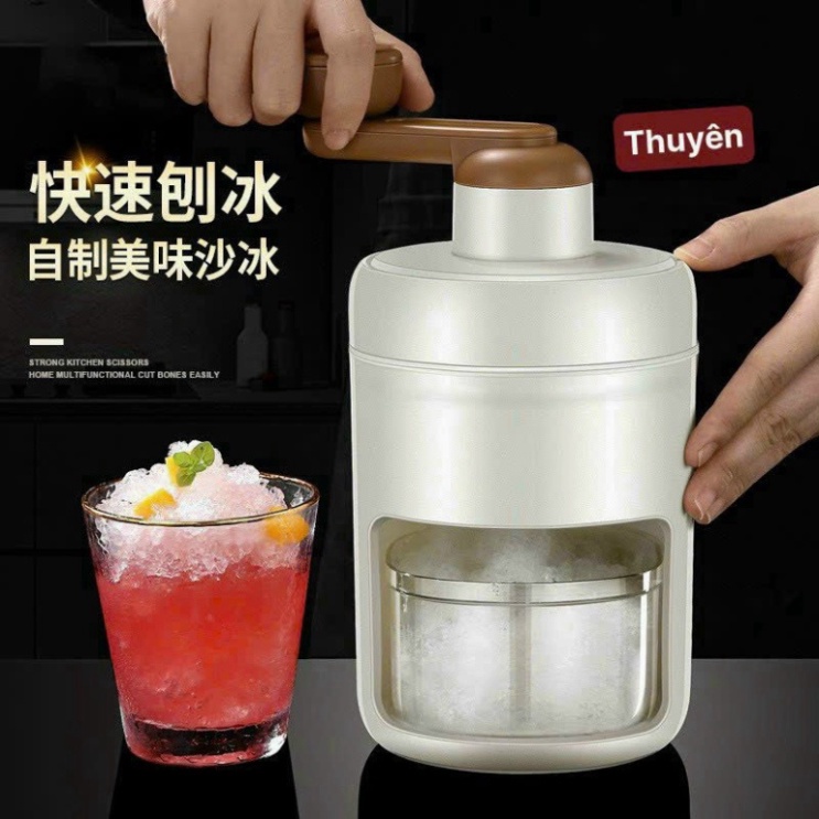 Máy Bào Đá Mini Xay Đá Tuyết Quay Bằng Tay Đa Năng Cho Gia Đình - Máy Xay Đá Bào Cho Gia Đình