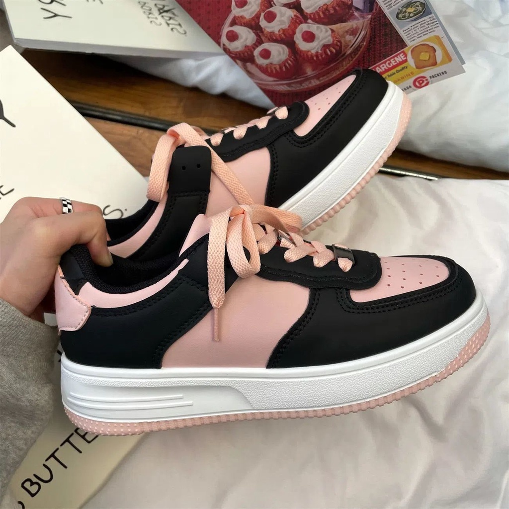 Giày Thể Thao Đế Dày Tăng Chiều Cao Trọng Lượng Nhẹ Thoáng Khí Phong Cách Hàn Quốc Dễ Phối Đồ Thời Trang Xuân Hè Cho Nữ