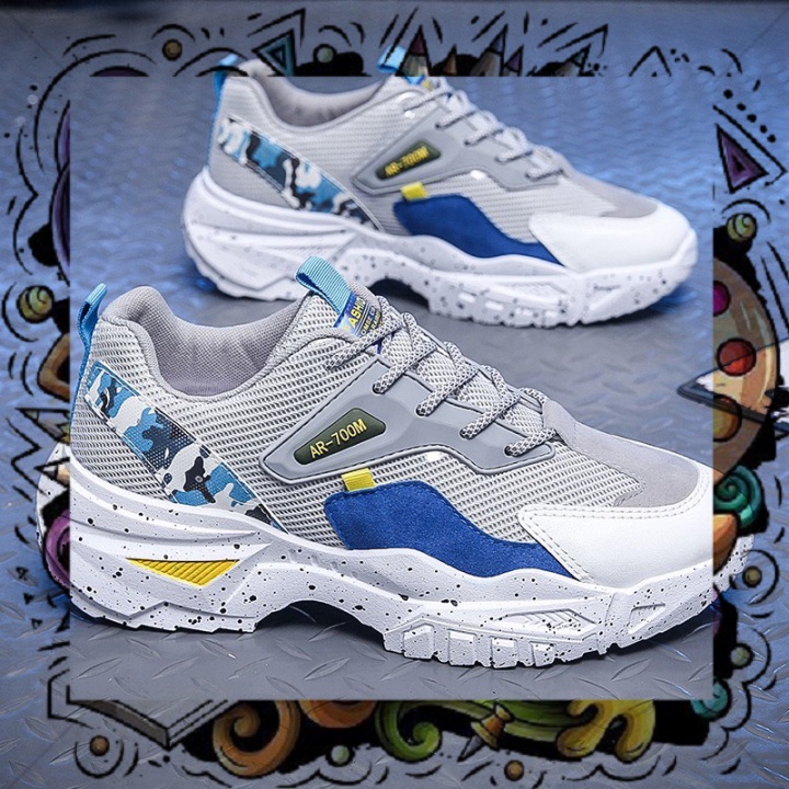 👉 Giày Nam Sneaker Đế Độn 6cm Thời Trang ARR700M Phối Màu Cực Đẹp mẫu mới cực chất đi học đi ch