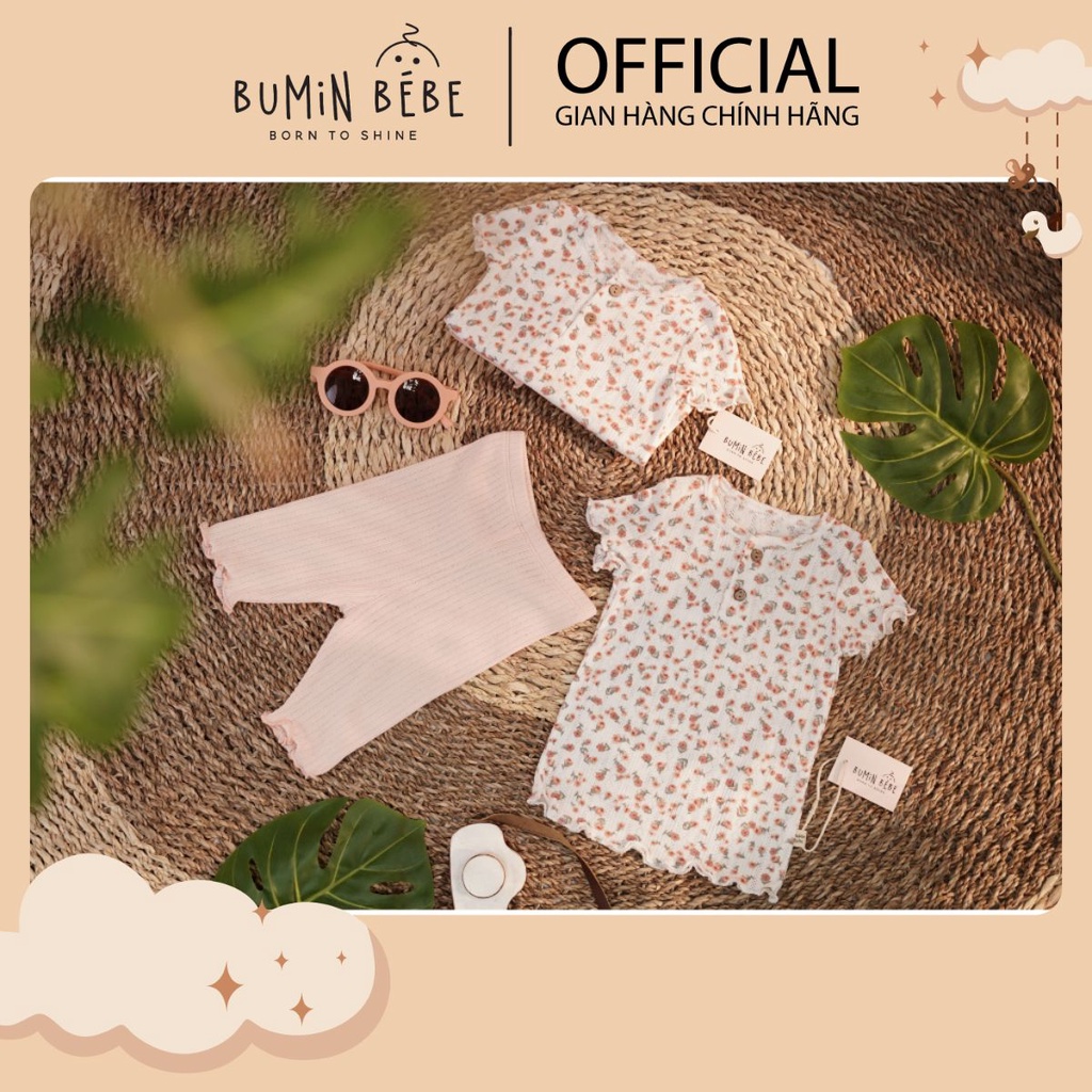 Set Áo Quần Mùa Hè CHo Bé Gái Hoa Cam Vải Cotton Thông Hơi THoáng Mát , CHo Bé Gái 1 Đến 24 Tháng , 4 Đến 13kg