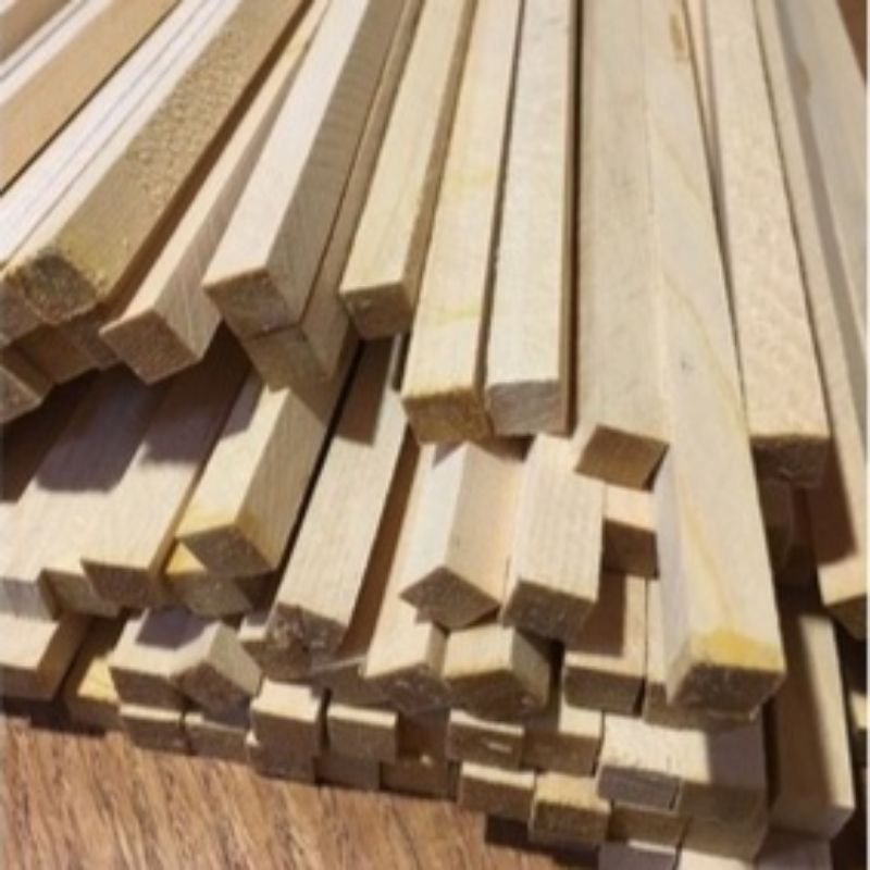 Thanh gỗ thông vuông 2x2, 3x3, 4x4, 5x5 cm làm kệ, đồ gỗ, giá treo quần áo + bào láng mịn 4 mặt