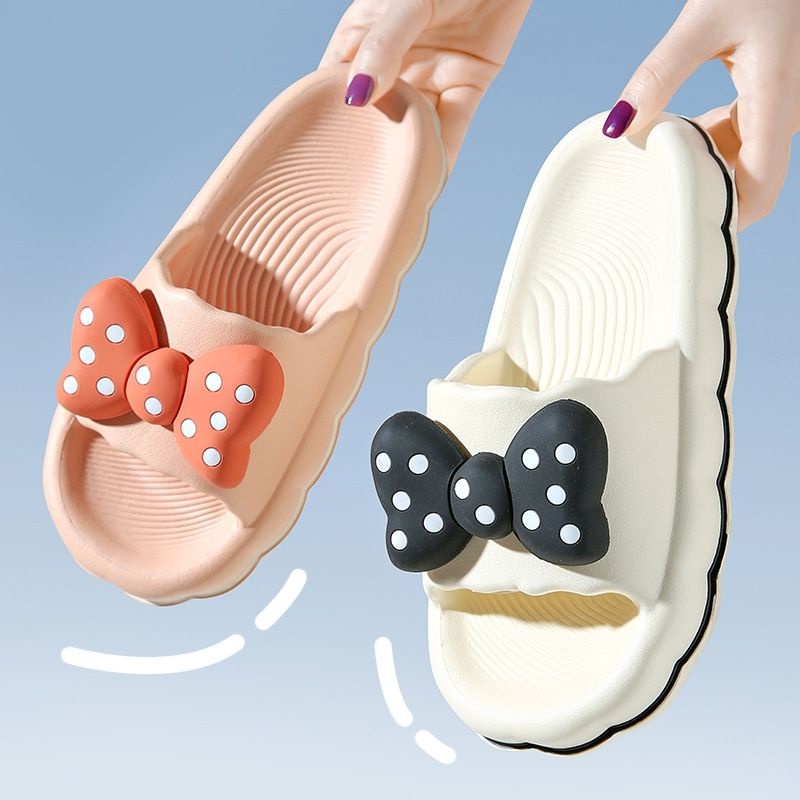 Dép Lê Quai Nơ Hoạt Hình Chống Trượt Thời Trang Mùa Hè Dành Cho Nữ